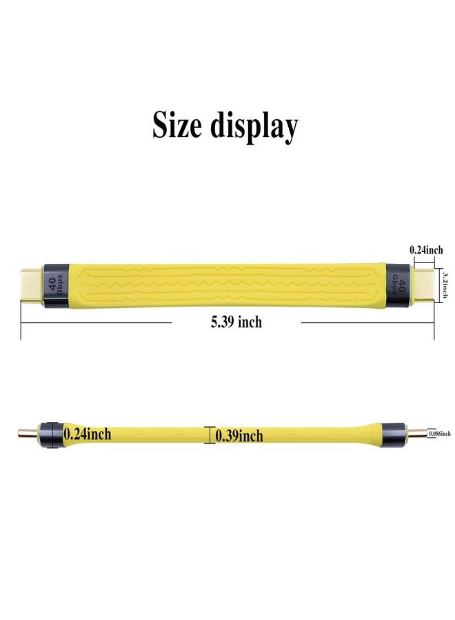 Duttek Short USB C to USB C Cable 5Inch, 40Gbps, 8K@60HZ Video,100W PD and Data Sync, Type C to Type C Male to Male Cable Compatible with Thunderbolt 3 Interface, MacBook, External SSD - Image 5