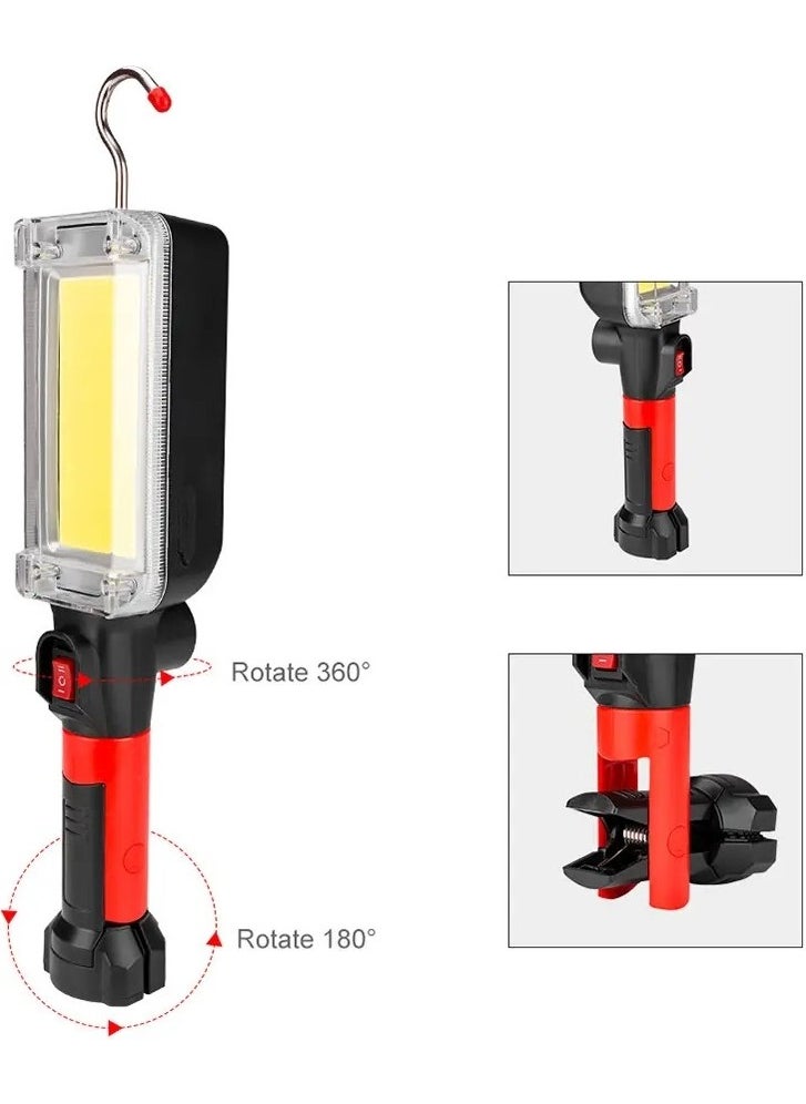 24 60 LED Rechargeable Repair Flashlight 700 Lumen 2 Modes Magnetic Flashlight Searchlight with Hanging Hook  - Image 3