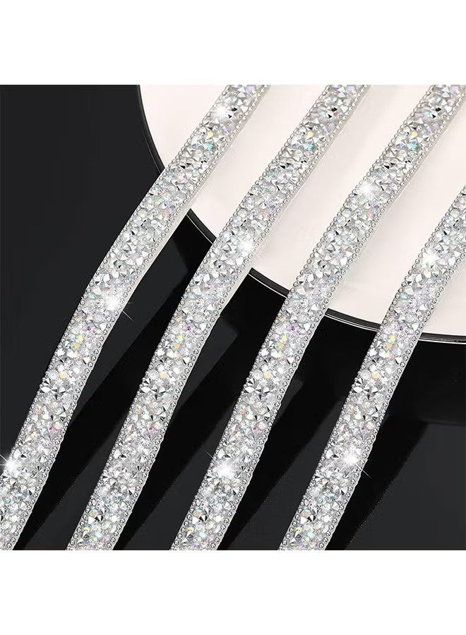 واي جيه شريط كريستال راين الماسي ذاتي اللصق للزخرفة والديكور 1 طول القطعة 92 سم العرض 1 سم - Image 4