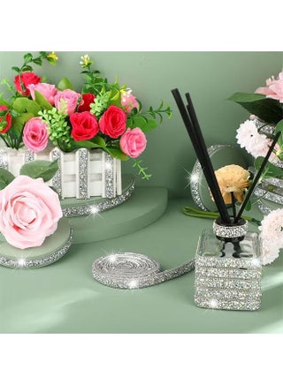 Self-Adhesive Crystal Rhinestone Diamond Ribbon for Embellishments and Decoration 1 Piece Length 92cm Width 1cm - view 3