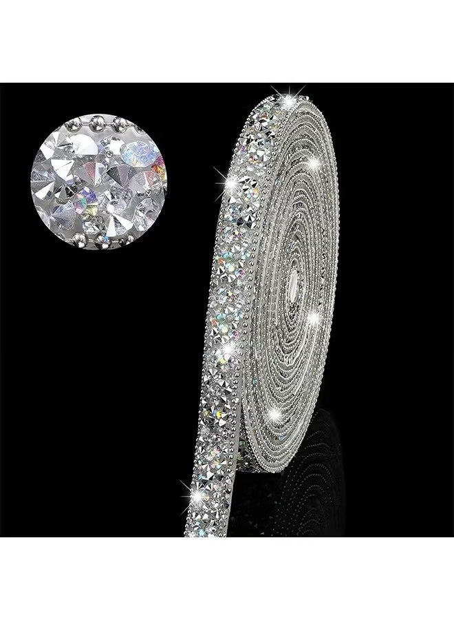 واي جيه شريط كريستال راين الماسي ذاتي اللصق للزخرفة والديكور 1 طول القطعة 92 سم العرض 1 سم - Image 1