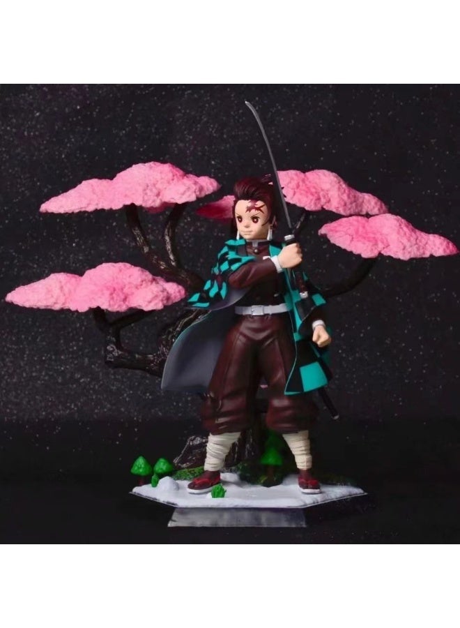 Halamodo Tanjiro Kamado Under Cherry Blossoms 19cm Figure，Serene Desk Ornament and Heartwarming Birthday Gift for Kids - Image 3