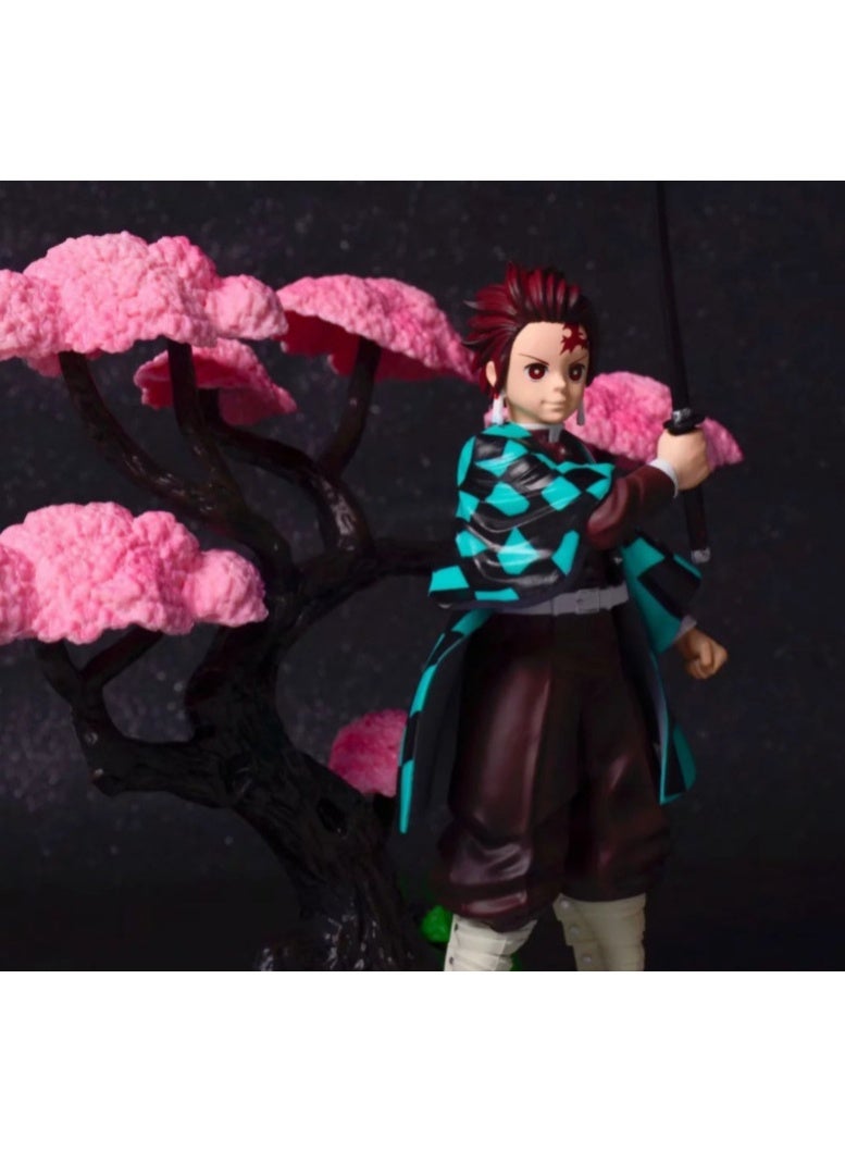 Halamodo Tanjiro Kamado Under Cherry Blossoms 19cm Figure，Serene Desk Ornament and Heartwarming Birthday Gift for Kids - Image 2