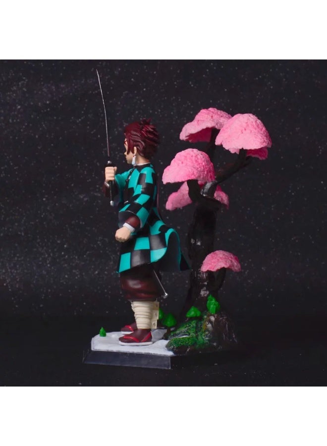 Halamodo Tanjiro Kamado Under Cherry Blossoms 19cm Figure，Serene Desk Ornament and Heartwarming Birthday Gift for Kids - Image 4