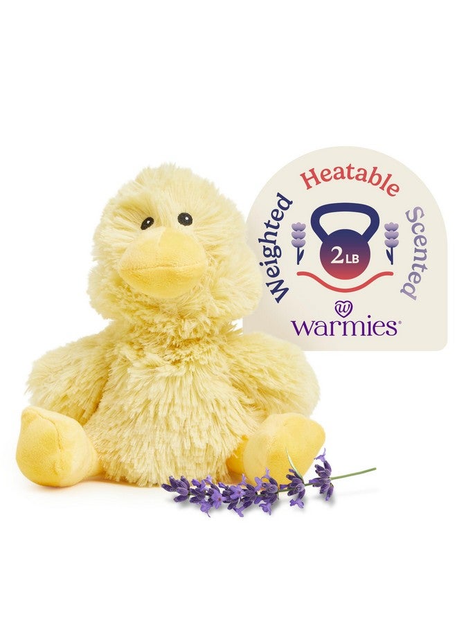 warmies Microwavable & Weighted Stuffed Animals, Duck - Heated Stuffed Animal Plushie for Warmth & Comfort - Cute Soft Plush Toys for Adults & Children (Boys, Girls, Babies & Toddlers) - Image 1