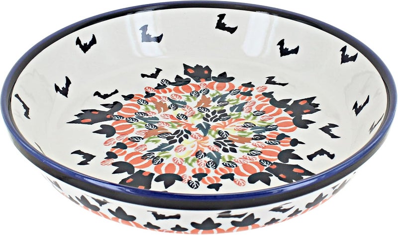 Blue Rose Pottery Blue Rose Polish Pottery Haunted House Pie Plate - Image 1