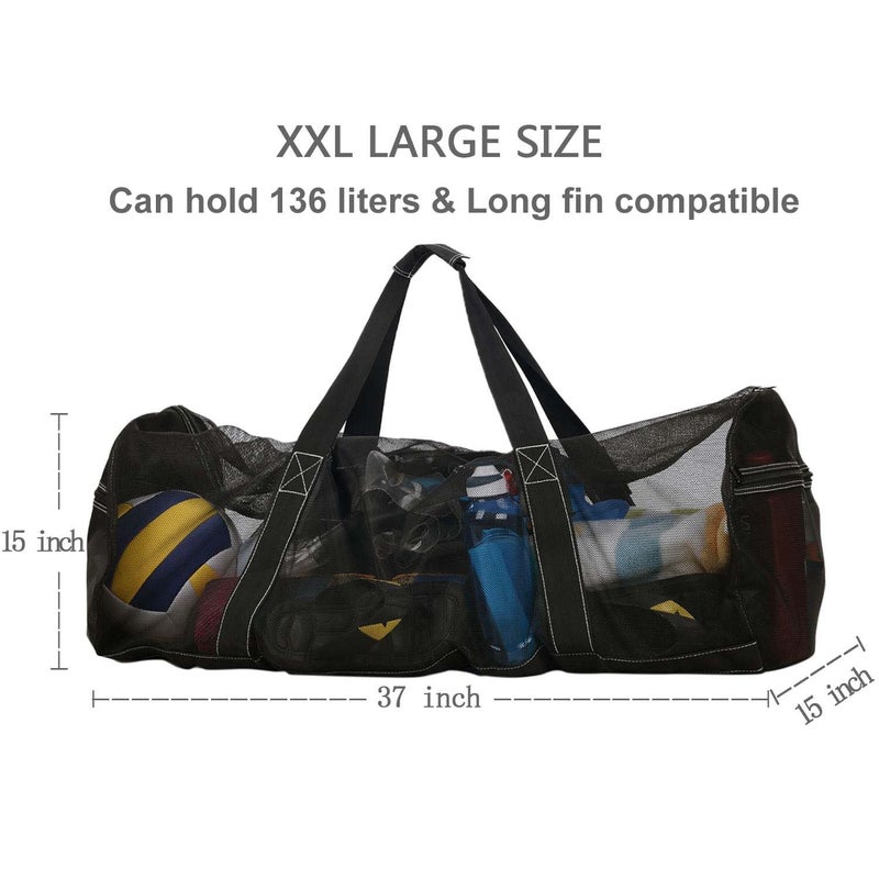 Bulex حقيبة دفل XXL من بليكس للشعاب المرجانية أو معدات الغوص، حقيبة حمل معدات الغوص الكبيرة جداً، مثالية للشاطئ وحمامات السباحة والغوص الحر والتجديف وصيد السمك بالرمح - Image 2
