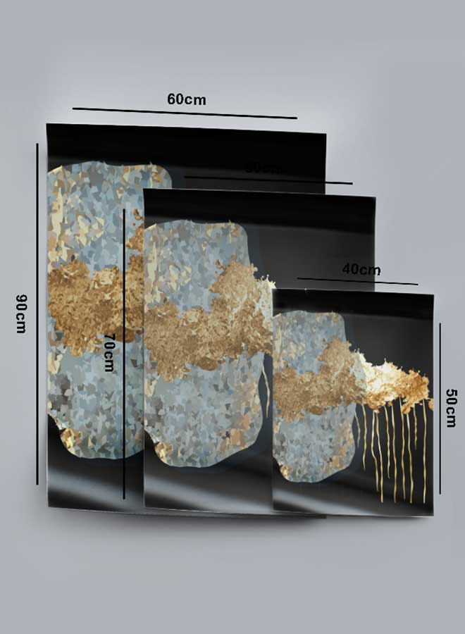 LOWHA Poster Painting Art With Four Separate Pieces Of Double-Sided Stickers Abstract Shape For Home Bedroom Living Room And Office Decor - Image 4