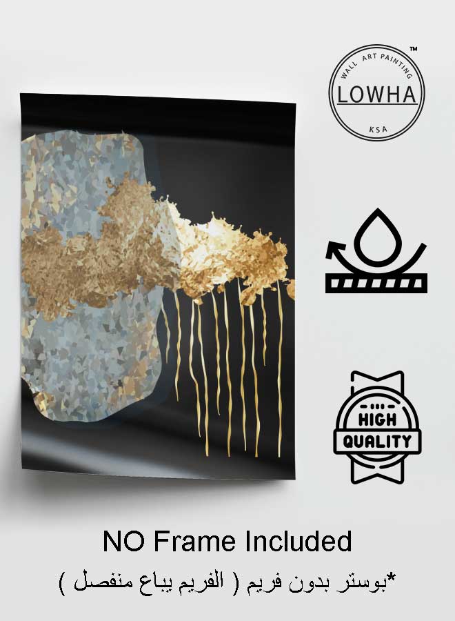 LOWHA Poster Painting Art With Four Separate Pieces Of Double-Sided Stickers Abstract Shape For Home Bedroom Living Room And Office Decor - Image 3
