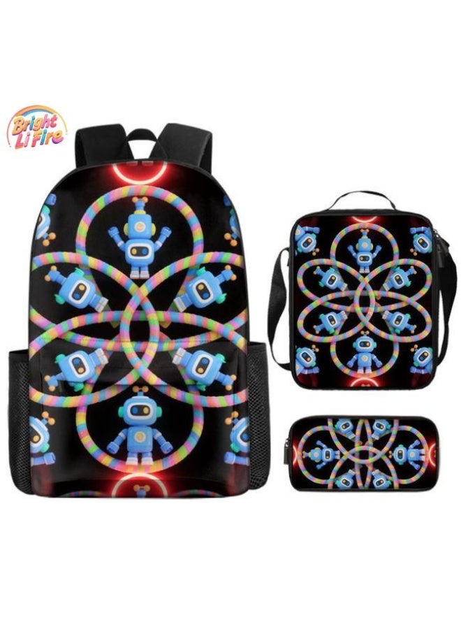 Bright Li Fire Cute cartoon bag set | shoulder + handbag + stationery bag | school season/holiday gift hot recommendation  - Image 1