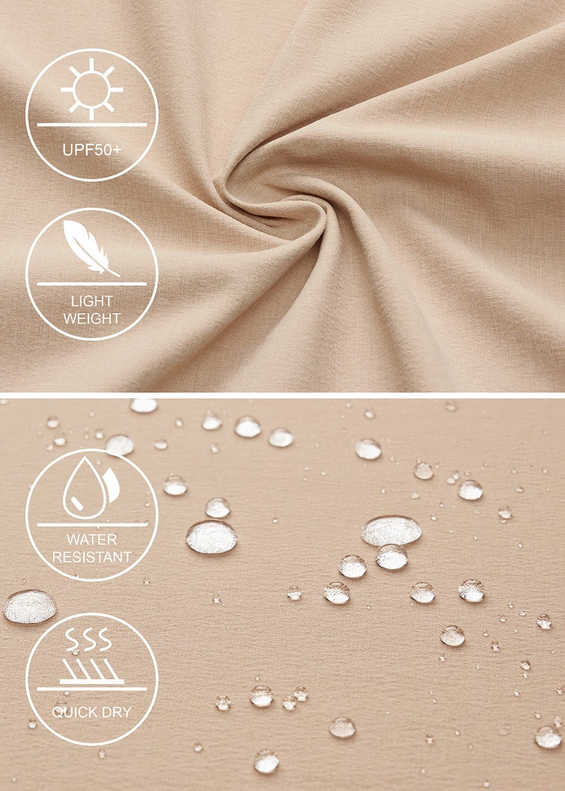 Libin Men's Golf Shorts 7" Work Dress Shorts Casual Flat Front Hybrid Short Lightweight Quick Dry Water Resistant, Khaki, Size 34 - Image 5