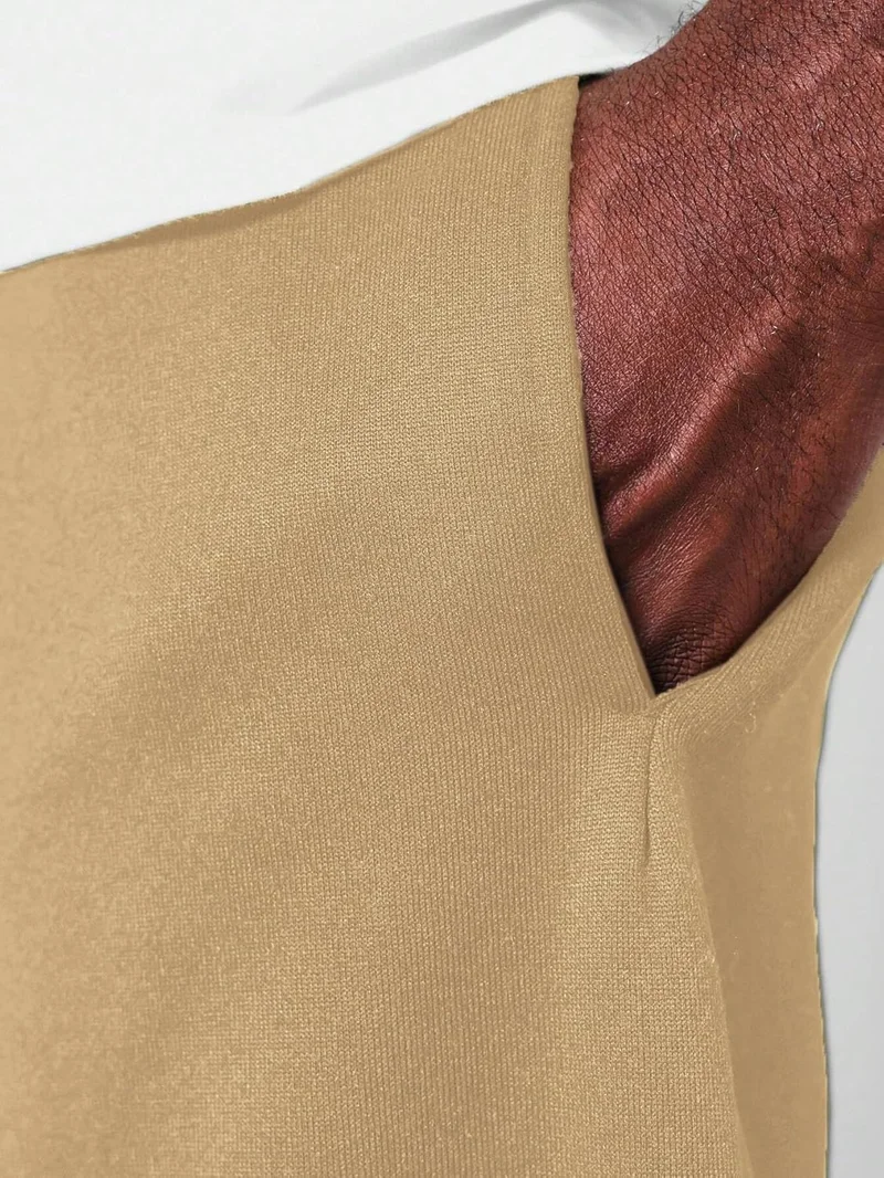NOBERO  Classic Straight Fit Joggers for Men in Beige for Men | Best Price UAE