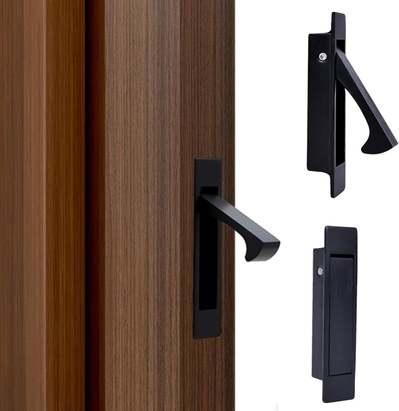 Dontay Pocket Pull Handle, Edge Pull, Professional Stainless Steel 304, Flush Mount for Sliding Door (Matte Black, 1) - Image 1