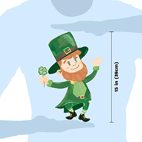 Ivenf St Patricks Day Decorations Window Clings Decor, Large Shamrock Leprechaun Top Hat Gold Coins Window Stickers for Kids School Home Office Saint Patricks Day Party Supplies Gifts, 6 Sheets 105pcs - Image 5