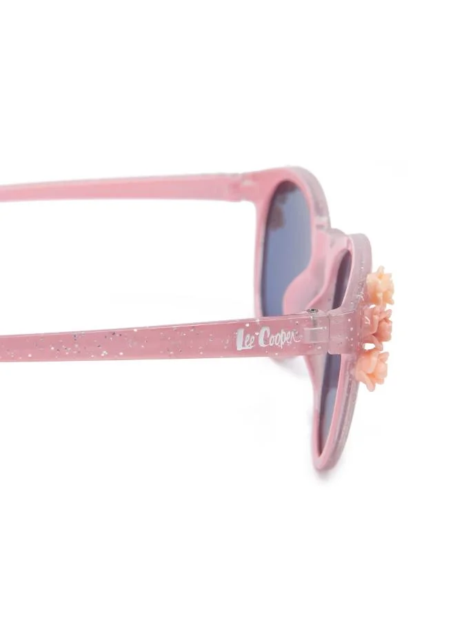 Lee Cooper Polarized Sunglasses Pink Frame Grey Mirror Lens 46mm  - LCK107C02