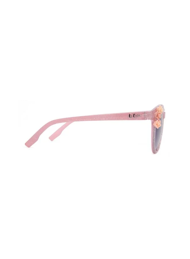 Lee Cooper Polarized Sunglasses Pink Frame Grey Mirror Lens 46mm  - LCK107C02