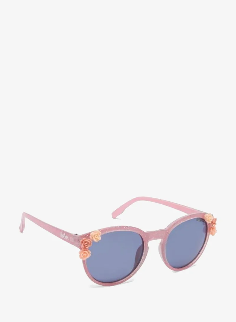 Lee Cooper Polarized Sunglasses Pink Frame Grey Mirror Lens 46mm  - LCK107C02