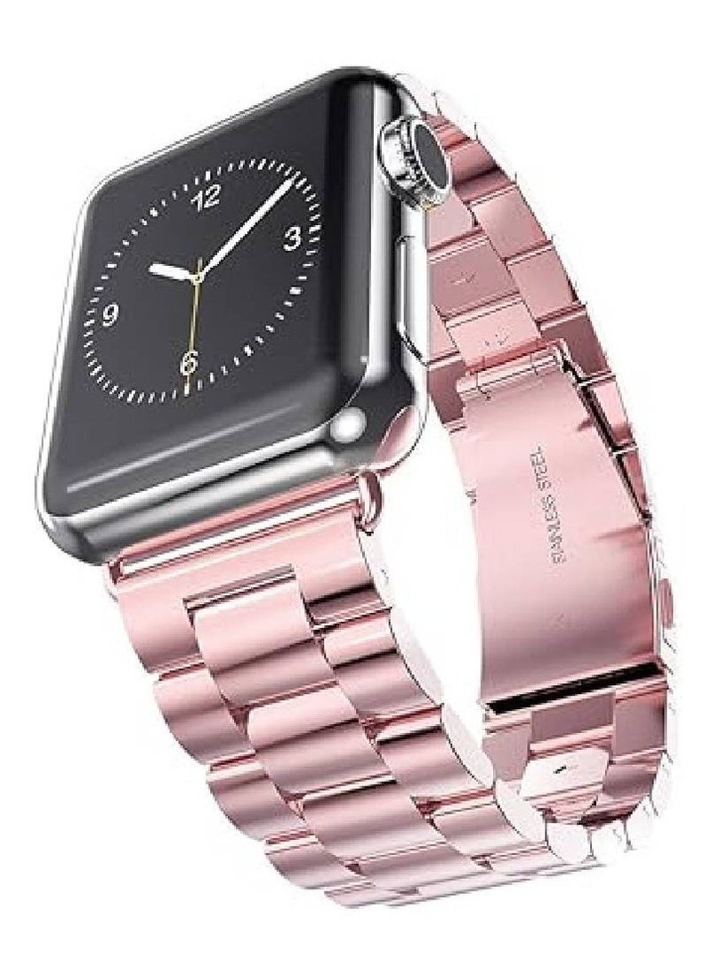 Metal Bands Compatible with Apple Watch Band 45mm, Stainless Steel Magnetic Absorption Strap, Wristband for iWatch Band for Apple Watch Series 7 - Image 1
