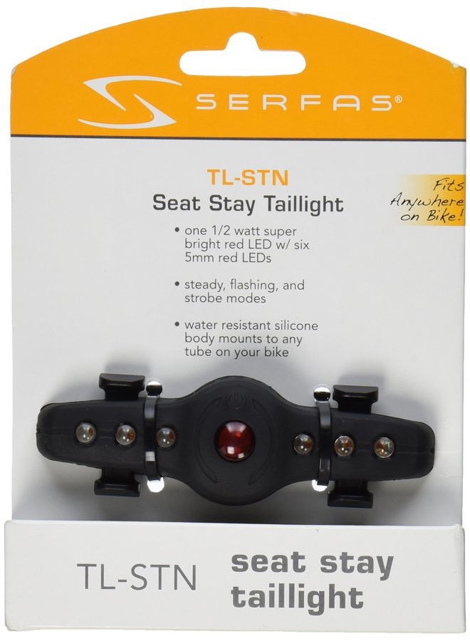 SERFAS Unisex Adult LIGHTSTAIL Seat Stay Tail Light Led- Black, One Size - Image 1
