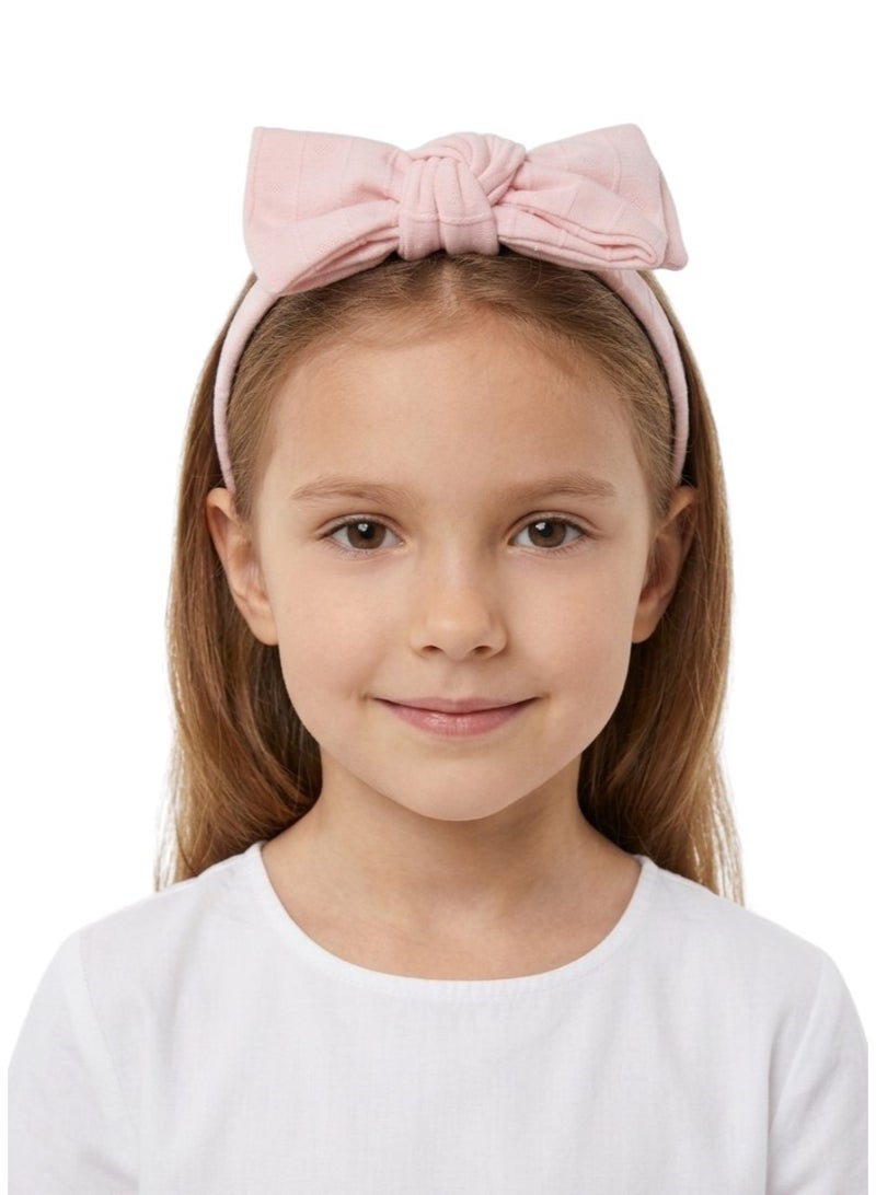 Bidani Mia Big Bow Headband - Light Pink - Image 1
