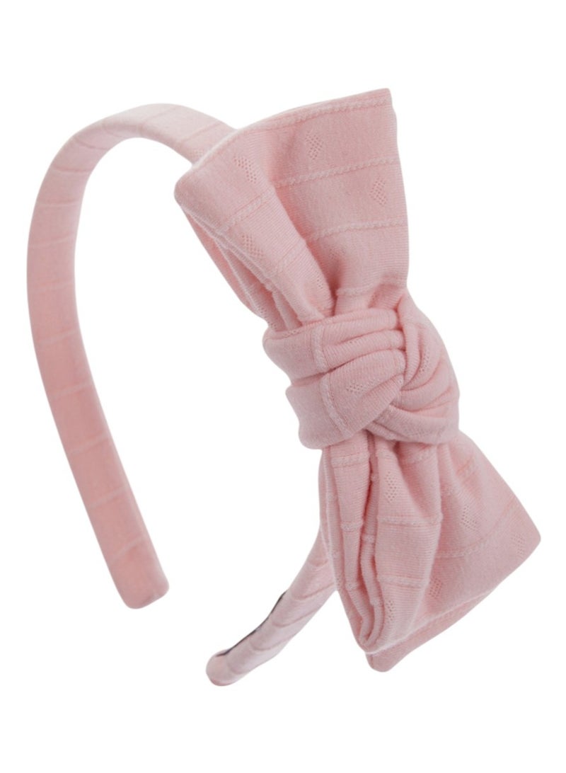 Bidani Mia Big Bow Headband - Light Pink - Image 3
