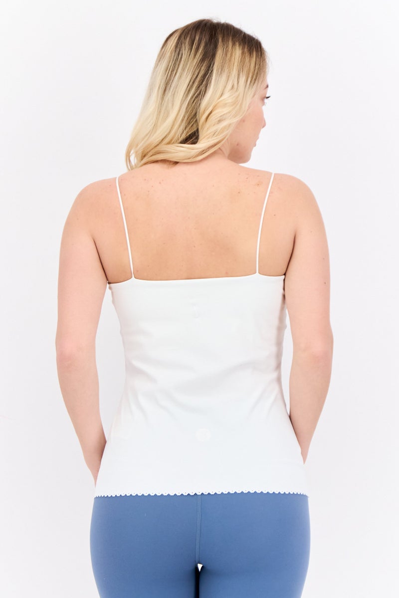 Nike Women Sportswear Fit Sleeve Less Training Top, White - Image 3