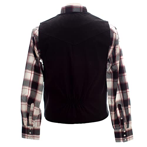 Wyoming Traders Men's Standard Bronco Canvas Vest, Black, X-Large - Image 3