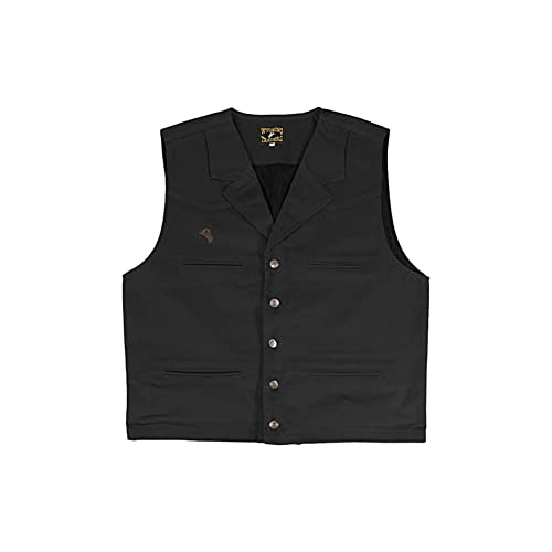 Wyoming Traders Men's Standard Bronco Canvas Vest, Black, X-Large - Image 4