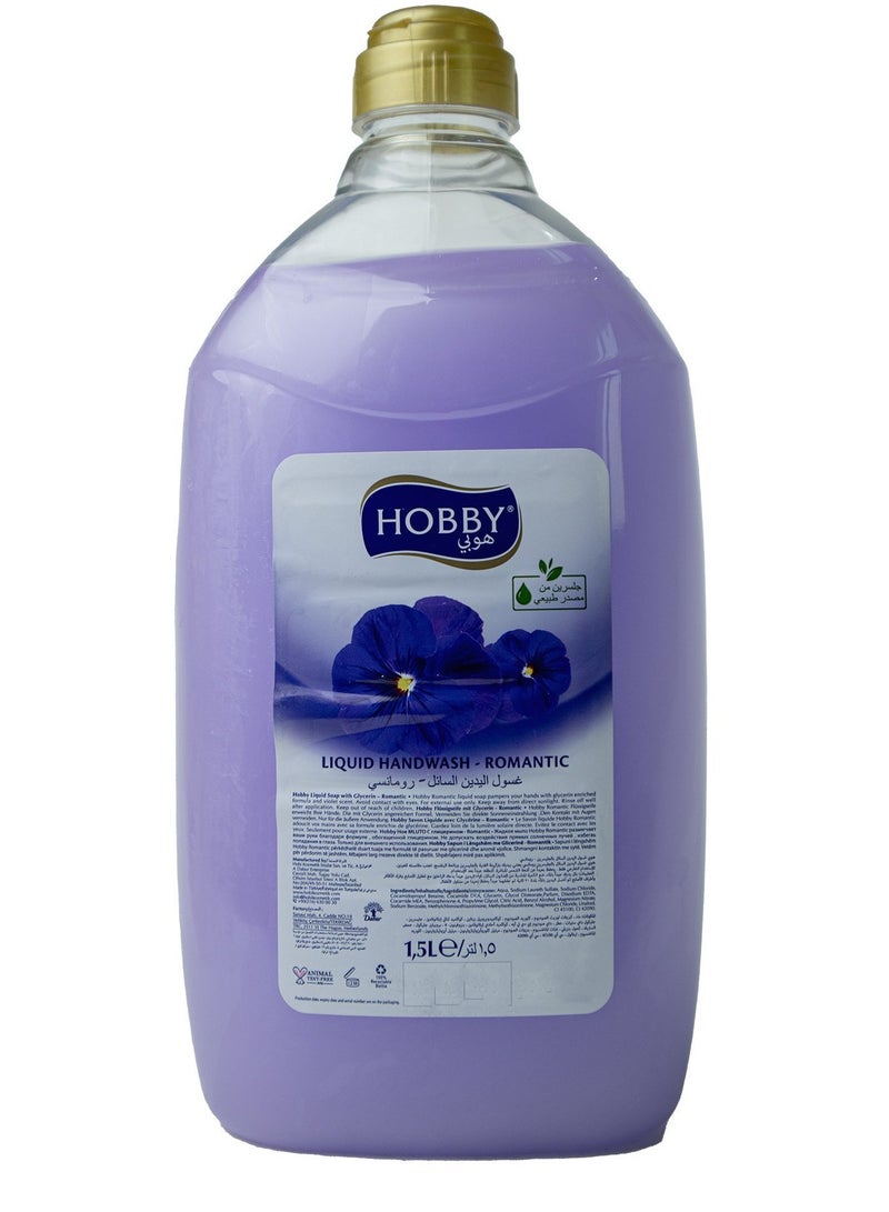 هوبي غسول اليدين السائل الرومانسي 1.5 لتر