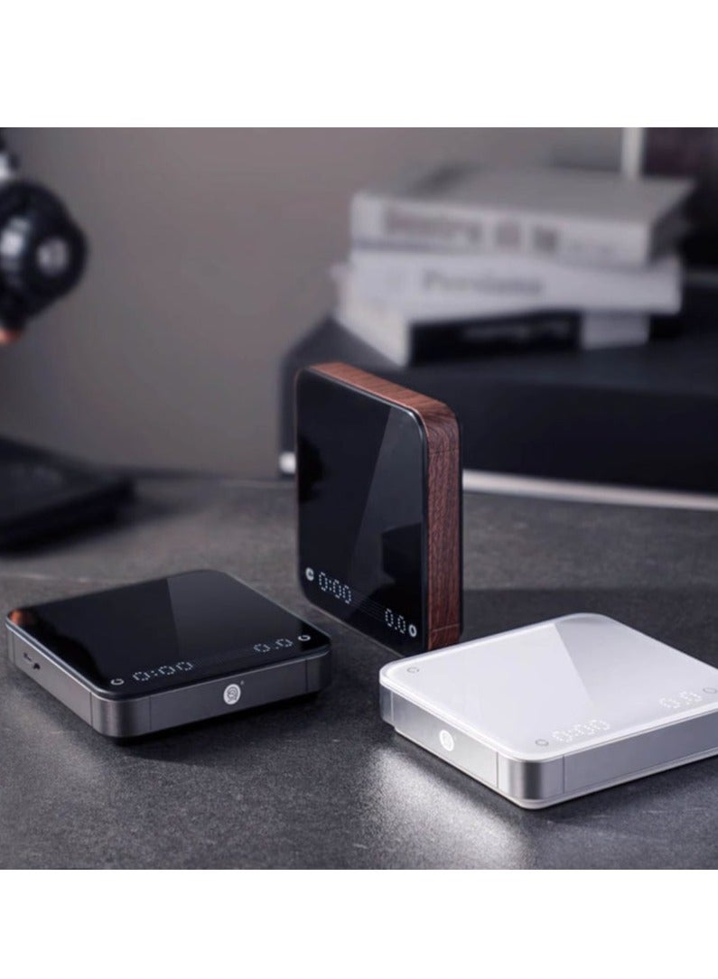 زيروهيرو "ميزان القهوة زيرو هيرو V2.0 – مصنوع من سبائك الألمنيوم/ABS/الزجاج، وزن 0.5 جم-2000 جم، ألوان: جوز/أبيض/أسود، بحجم مدمج 13.5x14.5x3 سم" - Image 5