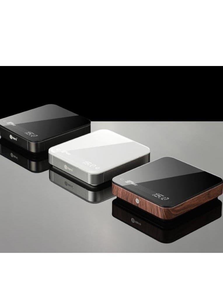 زيروهيرو "ميزان القهوة زيرو هيرو V2.0 – مصنوع من سبائك الألمنيوم/ABS/الزجاج، وزن 0.5 جم-2000 جم، ألوان: جوز/أبيض/أسود، بحجم مدمج 13.5x14.5x3 سم" - Image 3