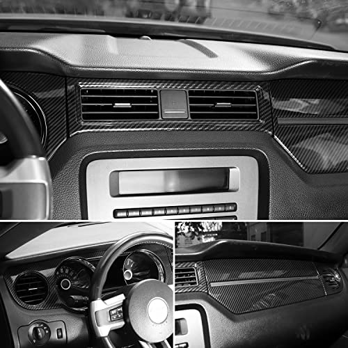 Jimen for 2010-2014 Ford Mustang Center Console Dash Panel Dashboard Cover Interior Trim Accessories (Carbon Fiber) - Image 5