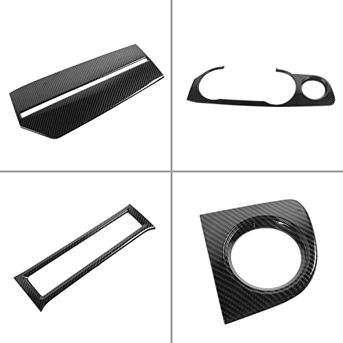 Jimen for 2010-2014 Ford Mustang Center Console Dash Panel Dashboard Cover Interior Trim Accessories (Carbon Fiber) - Image 4