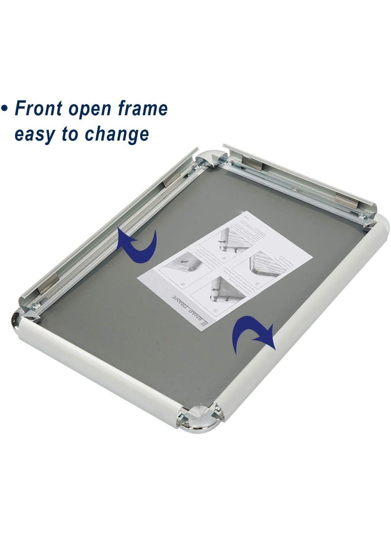 توريسيك حامل لافتات، حامل ملصقات قابل للتعديل، حامل قائمة من الألومنيوم بإطار قابل للانزلاق مع زاوية أمان، حاملات عرض أرضية قابلة للاستبدال للإعلانات، عمودية وأفقية - Image 4