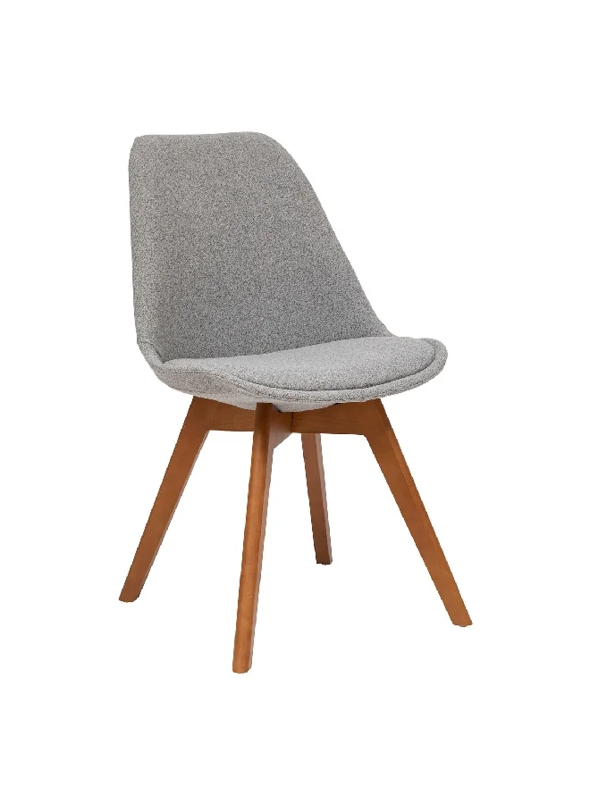 atmosphera 1-Seater Baya Contemporary Design Sturdy Chair Grey and Brown 79.5 x 55.2 x 48 cm 197307A