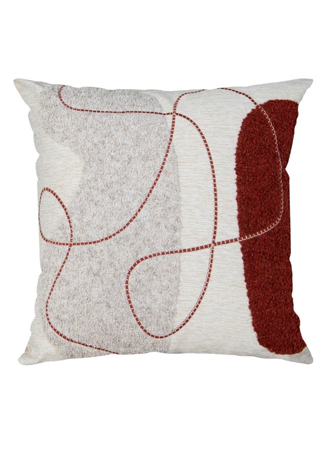 Belchior Concept Line Embroidery Square Shaped Decorative Cushion Linen and Copper 50 x 50 cm 472540 - Image 1