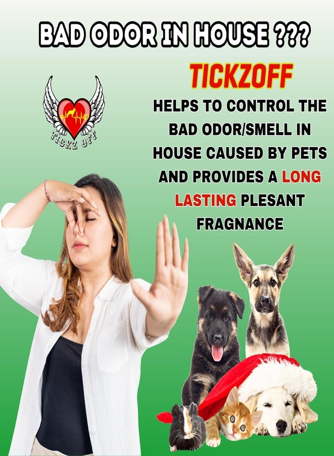 TICKZ OFF منظف أرضيات TICKZ OFF Kennel Wash - يزيل روائح الحيوانات الأليفة ويطهر - آمن للحيوانات الأليفة والأطفال - تركيبة غير سامة وصديقة للحيوانات الأليفة للمنزل والمكتب وأماكن إيواء الكلاب (ياسمين، 1000 مل) - Image 5