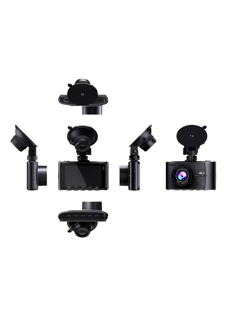 Generic 4K Dash Cam 2160P Built-in GPS/WiFi Dual Dash Cam for Car, 24H Parking Auto Drive Vehicle Video Recorder Car Registrar Dual Lens  - Image 3