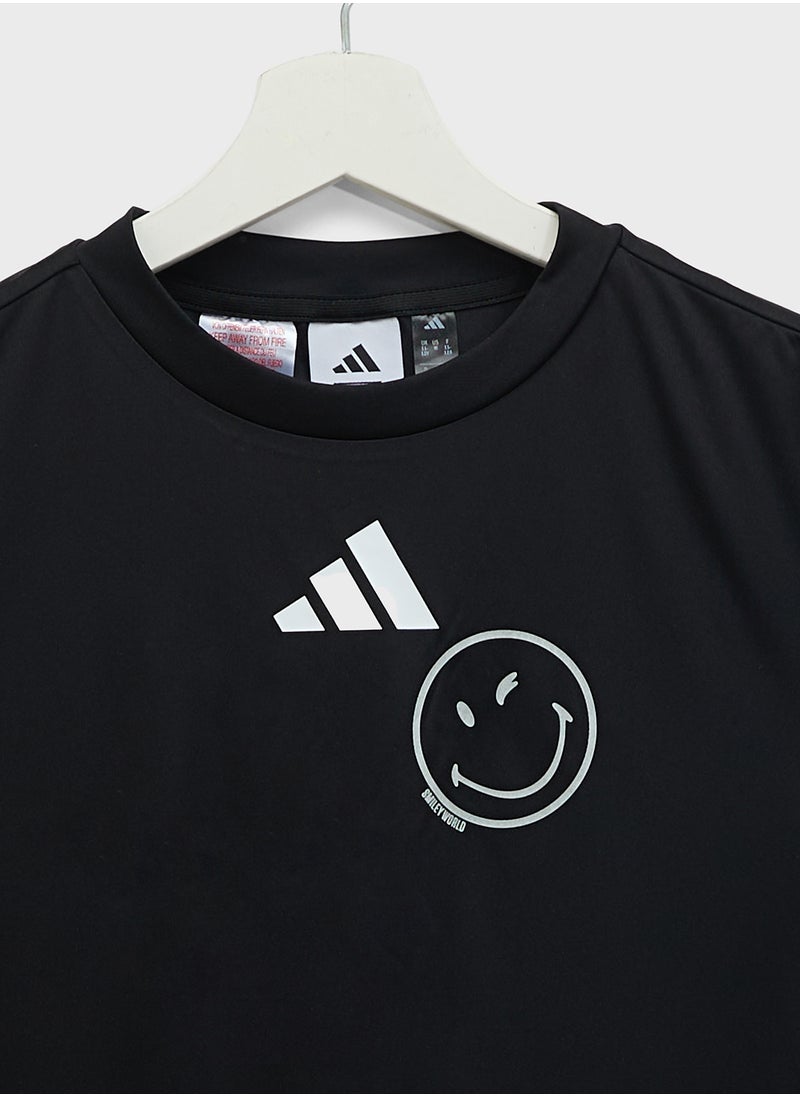 Adidas Youth Adidas X Smileywor Shirt S-Shirt  - Image 3