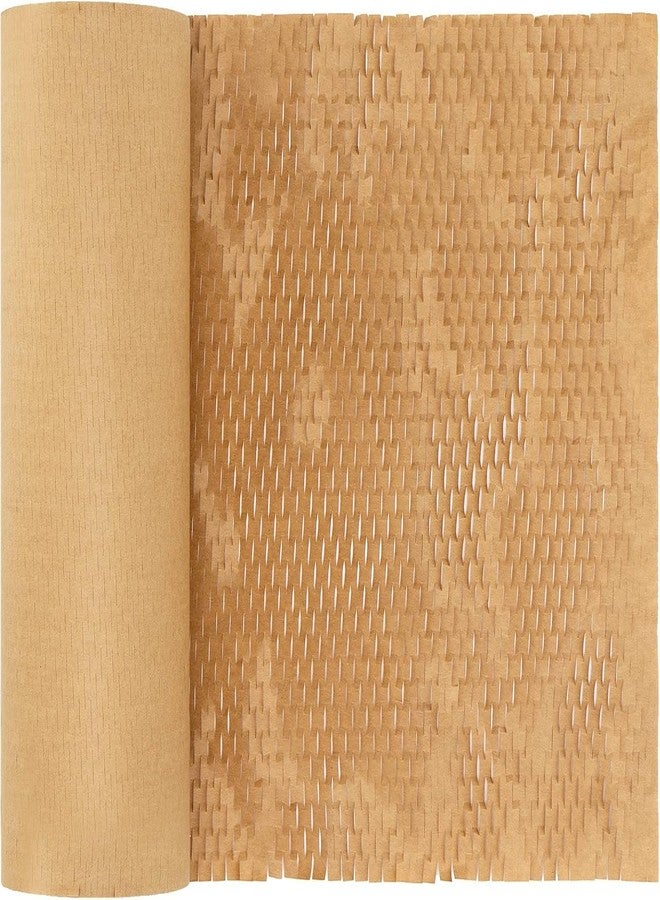 POWERLON 15" Paper Cushioning Wrap - comb Wrap - Packing Paper - Alternative To Bubble Wrap Roll - Packing For Moving - Shipping Supplies (250 Meter x 15" Roll Expandable upto 375M) - Image 1