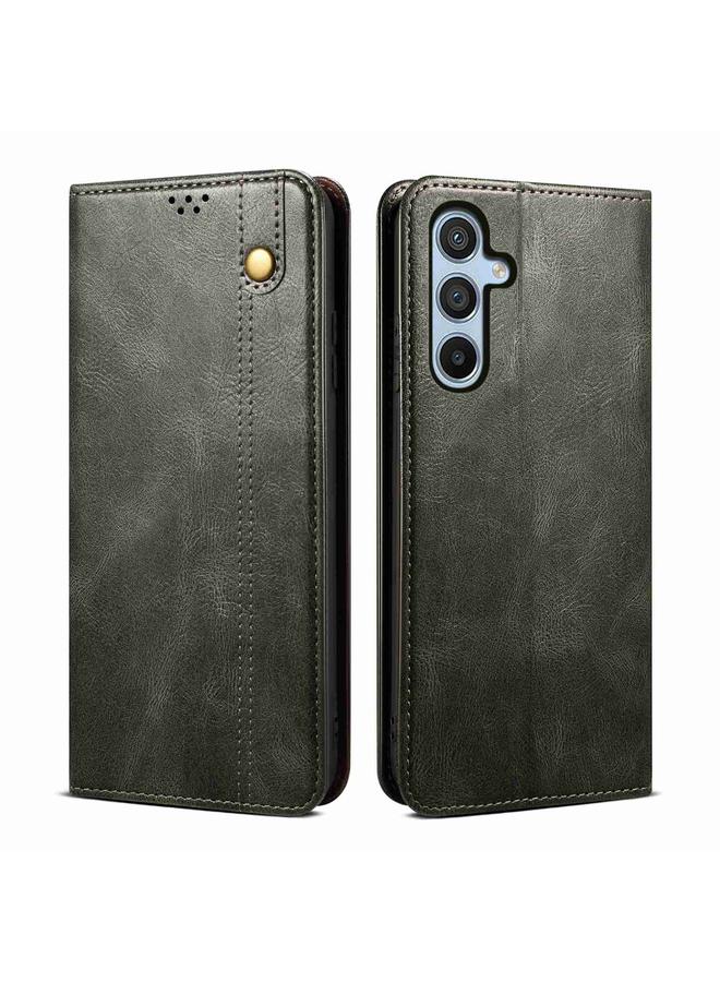 S-TOP Case For Samsung Galaxy A35 5G Oil Wax Crazy Horse Texture Leather Phone Case - Image 1