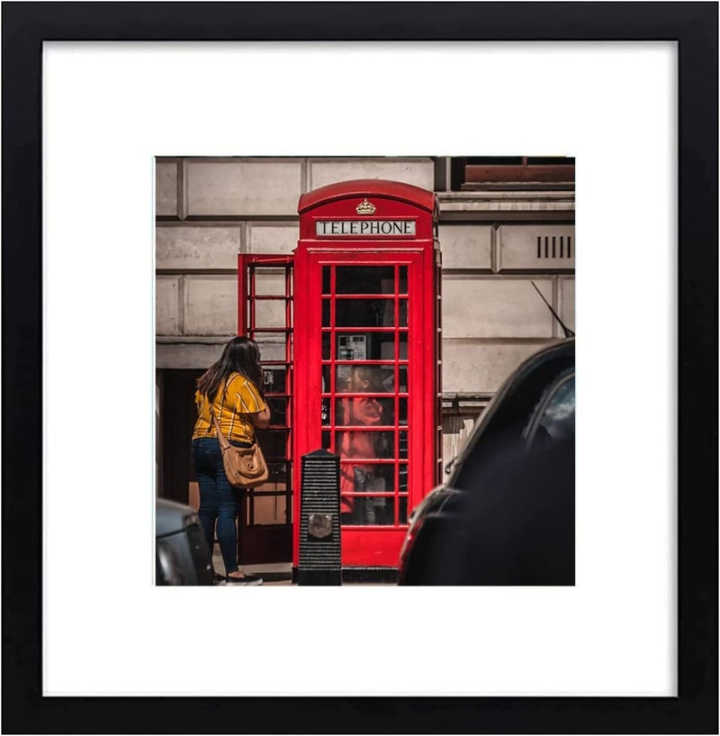 PWTAKO مجموعة إطارات صور Pwtako مقاس 8X8 مكونة من 6 صور عرض 5X5 مع حصيرة أو 8X8 بدون حصيرة للتركيب على الحائط أو عرض سطح الطاولة باللون الأسود - Image 2