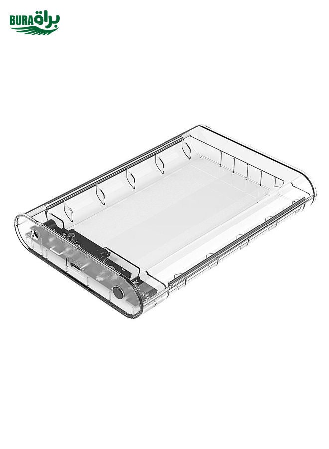 BURAQ ORICO 3139C3 3.5 inch SATA HDD USB 3.1 Type-C External Hard Drive Enclosure Storage Case(Transparent) - Image 2