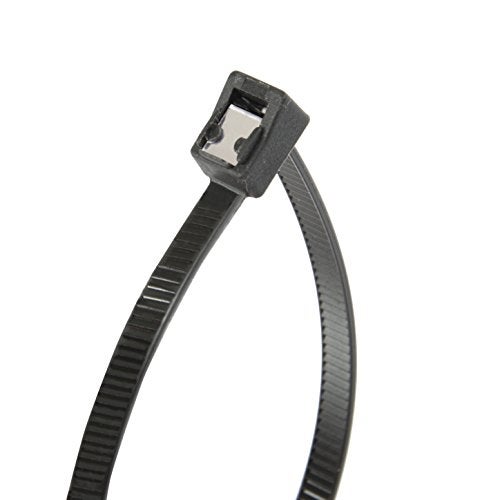 Calterm 74509 Nylon Self-Cutting Cable Tie, 14", 50 lb. Tensile, Twist-Off, Clean-Cut, Stainless Steel Blade, Wire Tie/Industrial/Outdoor & Household Use, Zip Tie, UV Resistant, Uv Black - Image 1
