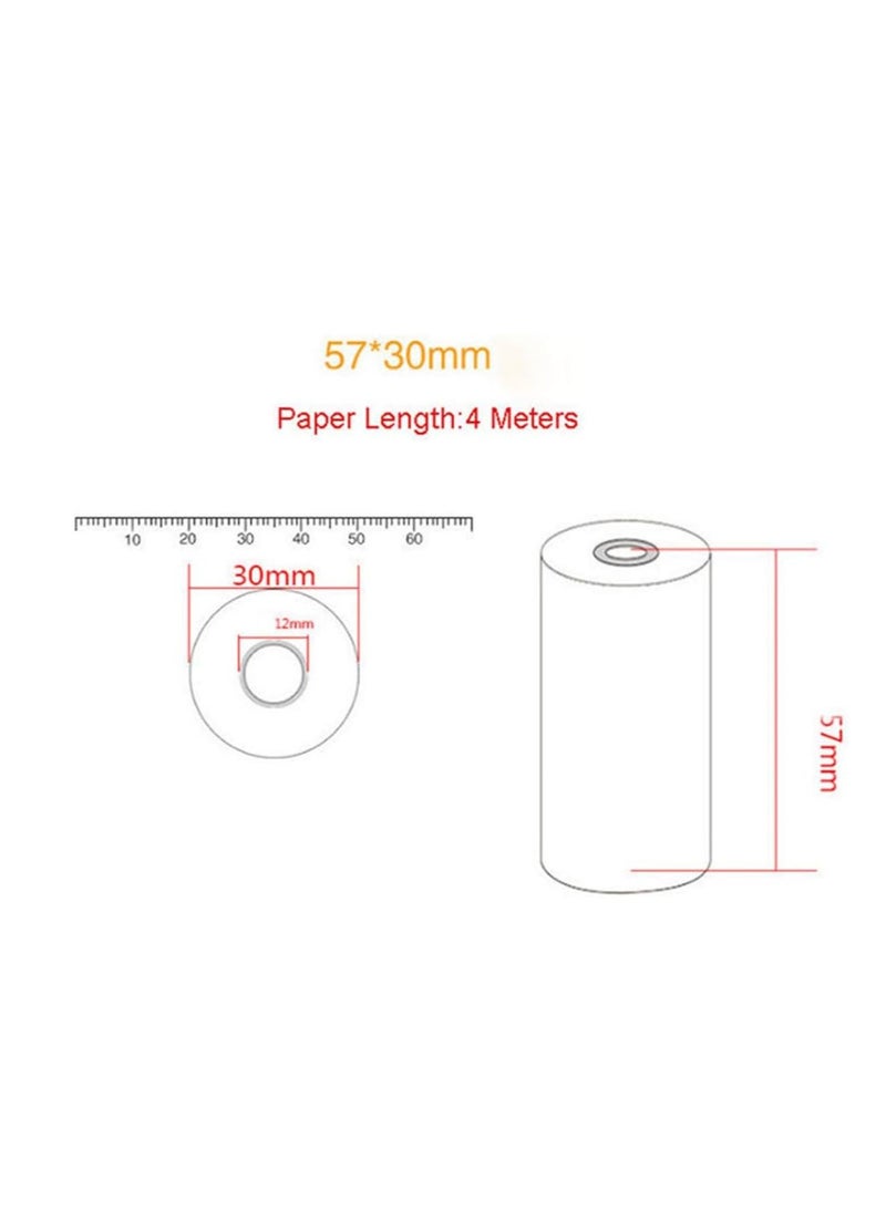 Terabyte Thermal Paper,  POS Thermal Receipt Paper, Roll 57 * 30mm (2.17 * 1.18in), Bill Ticket Printing for Cash Register POS Receipt Printer (20pcs)  - Image 2