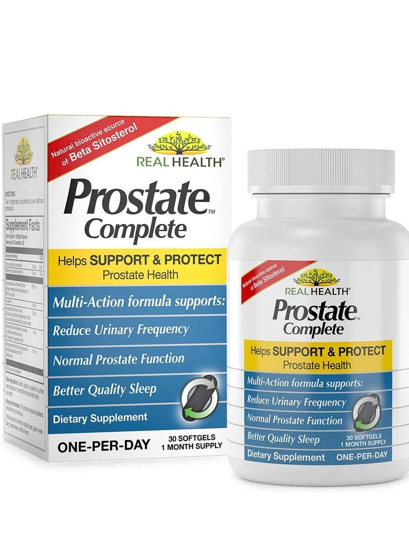 Real Health Prostate Complete Supplements for Men, Prostate Health 30 Count - Image 1