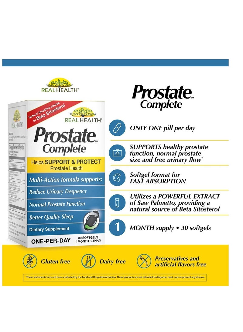 Real Health Prostate Complete Supplements for Men, Prostate Health 30 Count - Image 3