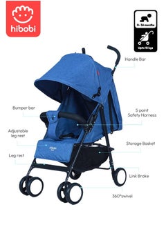 hibobi Foldable, Travel-Friendly, Lightweight Baby Stroller With Mosquito Net  - Image 2
