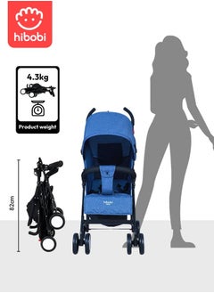 hibobi Foldable, Travel-Friendly, Lightweight Baby Stroller With Mosquito Net  - Image 5