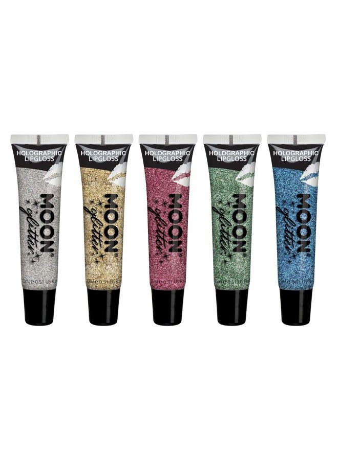 Moon Glitter Holographic Glitter Lipgloss by Moon Glitter - 0.50fl oz - Set of 5 - Image 1